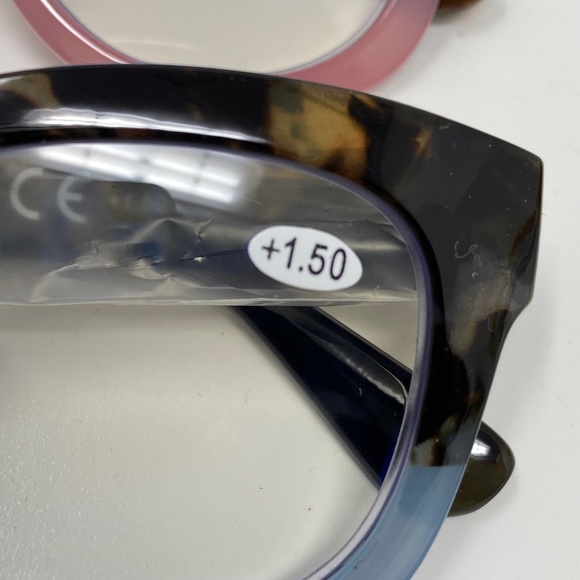 Set of Three Womens Reading Glasses +1.50 with Fabric Storage Bags and Cloth - Picture 7 of 9